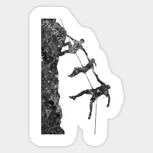 Climber friend black and white Sticker